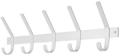 Spinder Design Dexter Wandkapstok met 5 haken 70x8 2x21 cm Wit - Foto 4