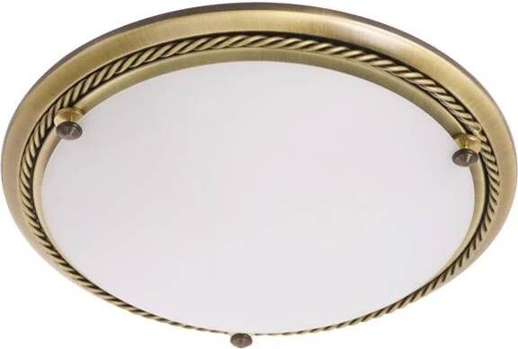 Steinhauer plafonniere Ceiling and wall brons glas metaal Ø 29cm E27 2785BR