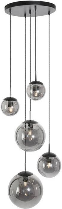 Steinhauer Hanglamp Bollique Zwart 5 Lichts 2730ZW