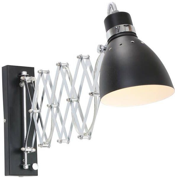 Steinhauer Lightning moderne wandlamp 1-l. Scharnier zwart