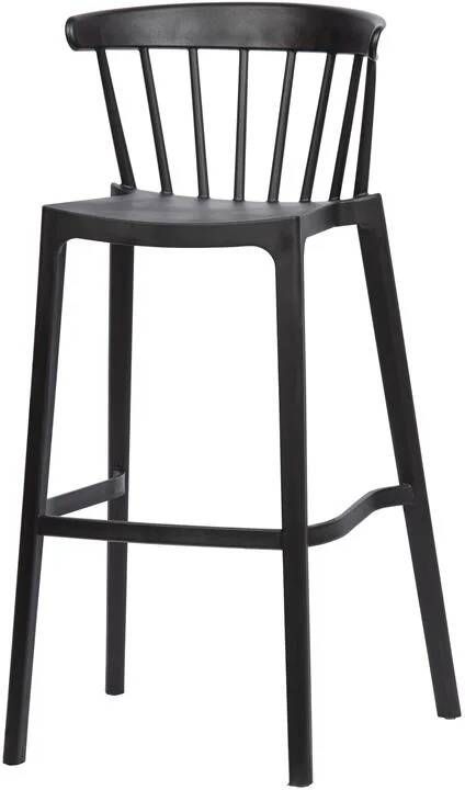 WOOOD Barkruk Bliss Zwart (zithoogte 77cm)