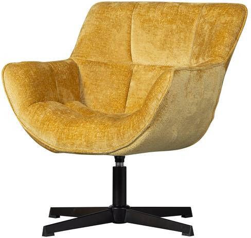 Woood Wibo Draaifauteuil Chenille Curry 94x71x83