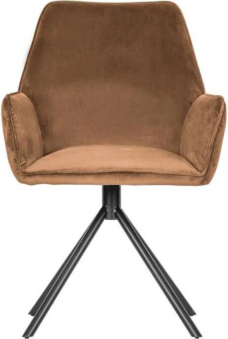 WOOOD Eetkamerstoel AMBERS met armleuningen gepolsterd 4-poots frame breedte 60 cm (2 stuks)