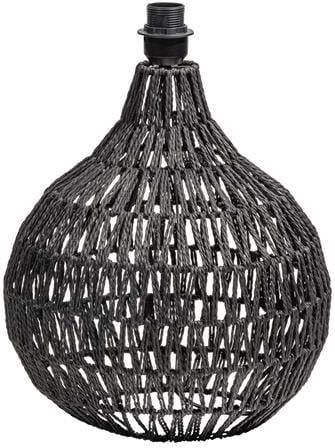 WOOOD Tafellamp Macy Rattan Zwart (excl. kap) Exclusive