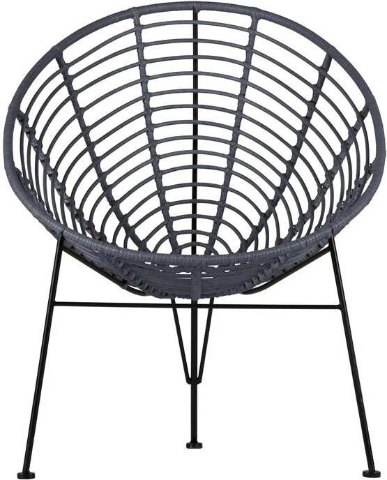 WOOOD Loungestoel Buiten Jane PE Metaal Inkt 88x72x81 - Foto 3