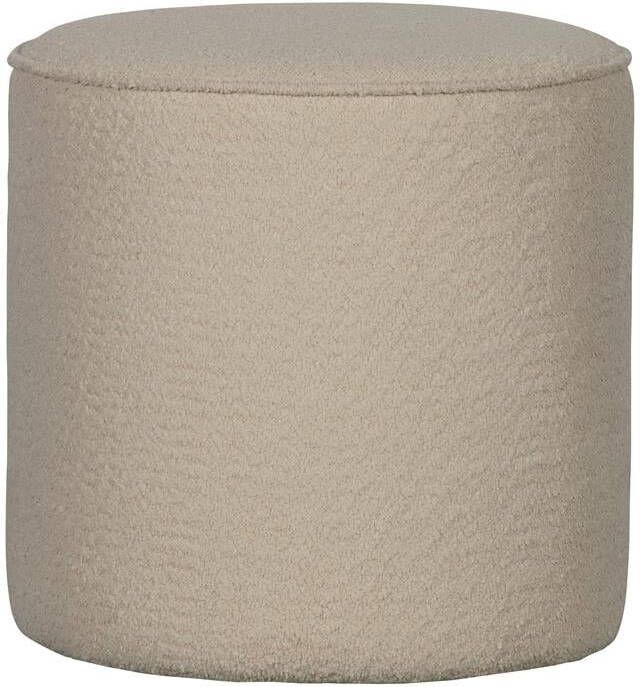WOOOD Hocker Sara zacht gepolsterd ronde vorm h 46 cm x ø 46 cm