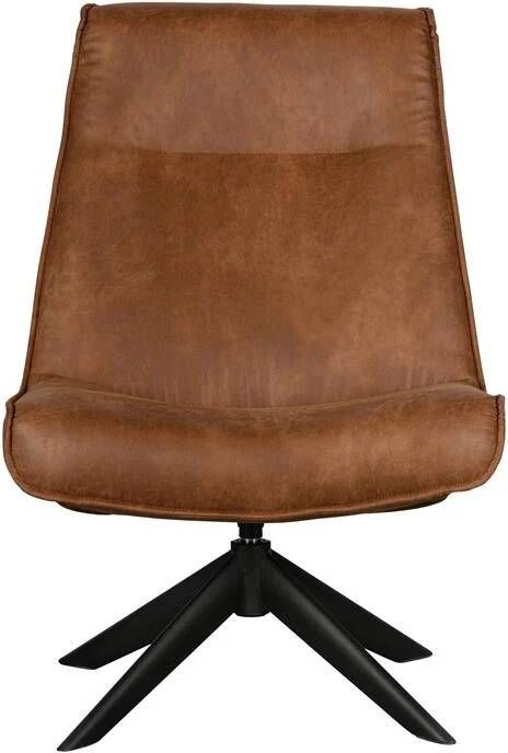 WOOOD Draaifauteuil Skyler Kunstleer Cognac 94x67x85