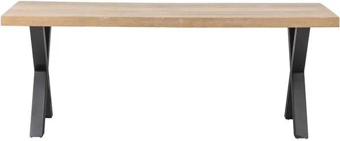 WOOOD Eettafel 'Tablo' Mangohout met X-poot 180 x 90cm