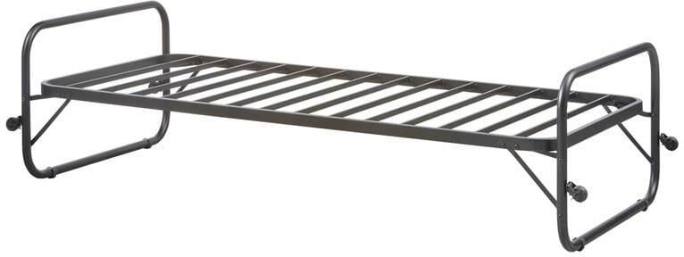 Lucy eenpersoons onderschuifbed metaal zwart 90x200cm