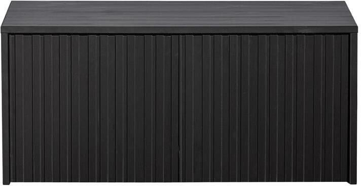 WOOOD Kistbank New Gravure bunkbank met grafische reliëfdeuren op wielen breedte 88 cm