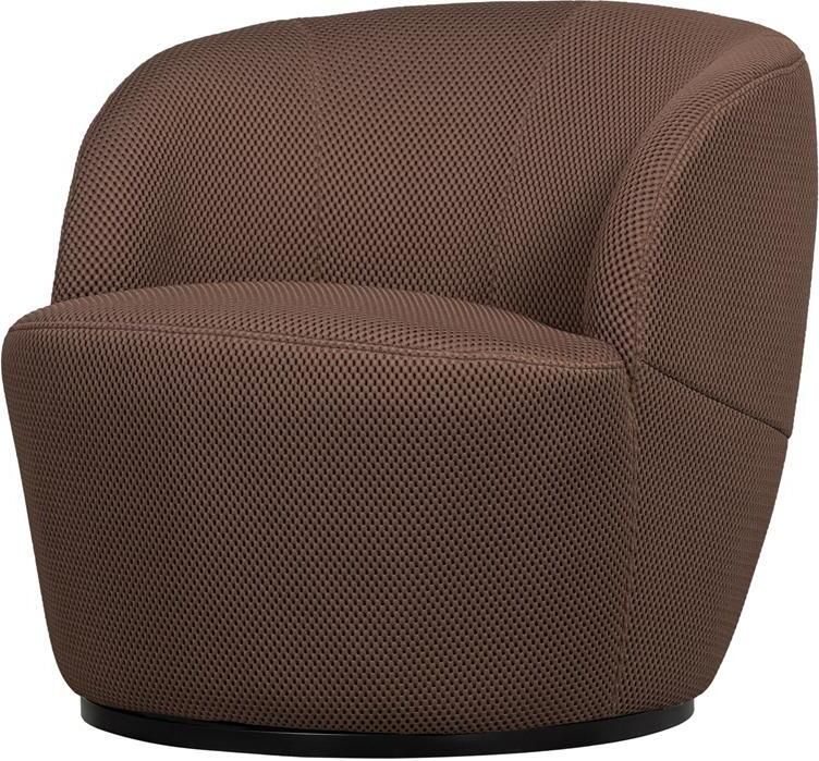 WOOOD Draaibare fauteuil Serra in elke richting draaibaar ronde vorm h 68 cm x b 70 cm
