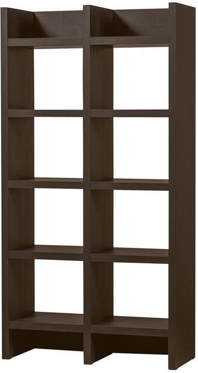 WOOOD | Timo open kast mdf donkerbruin 195x100x40cm | Woonkamer meubels | Kast - Foto 2