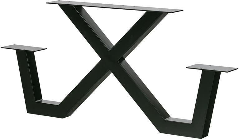 Woood X-Poot Picknick Buiten Tablo Metaal Zwart 70x142x13
