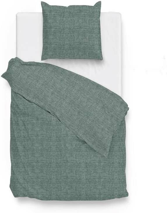 Zo Home Zo! Home dekbedovertrek Lino Emerald Groen Lits-jumeaux XL 260x200 220 cm - Foto 2
