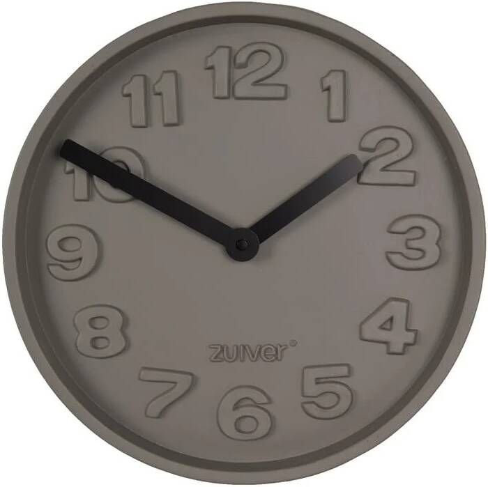 Zuiver Wandklok Concrete 32cm Grijs Zwart