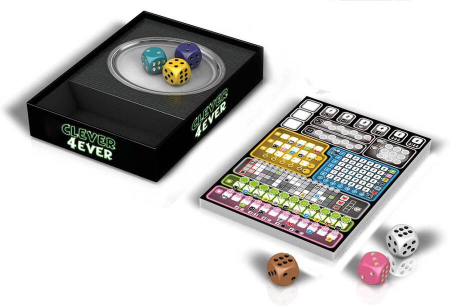 999 Games Clever 4Ever Dobbelspel De vierde editie in de Clever-serie Nieuwe categorieën en bonusacties Gezelschapsspel Familiespel Strategiespel Klein cadeautje Kerstcadeau - Foto 2