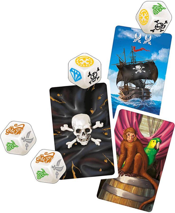 999 Games 1000 Bommen & Granaten! Dobbelspel Met piratenthema Kinderspel Gezelschapsspel Familiespel Klein cadeautje Kerstcadeau - Foto 2
