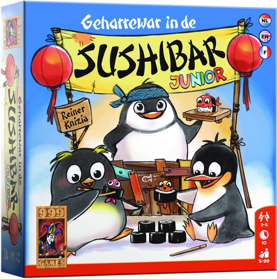 999 Games Geharrewar in de Sushibar Junior Dobbelspel