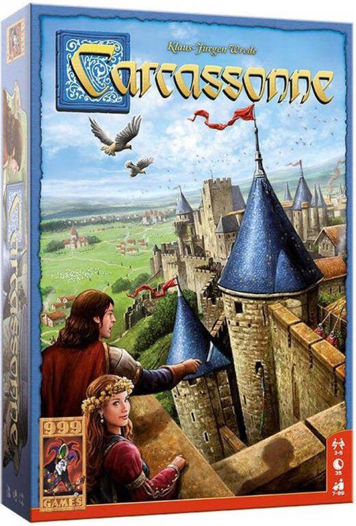 999 Games Carcassonne Basisspel Bordspel Strategiespel Gezelschapsspel Familiespel Kerstcadeau - Foto 2