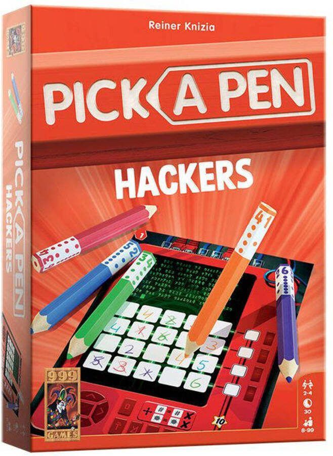 999 Games Pick a Pen: Hackers Dobbelen met potloden Mix van puzzelen en tactiek Nieuwste aanvulling in de Pick a Pen reeks Gezelschapsspel Familiespel Klein cadeautje