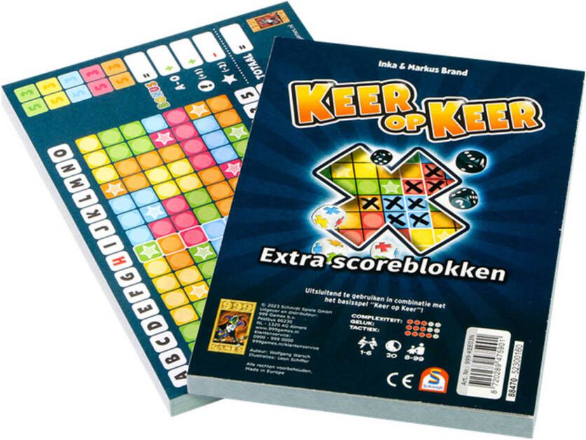 999 Games scoreblokken keer op keer twee stuks level 1 uitbreidingsspel