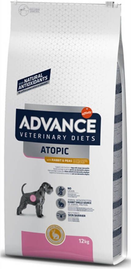 Advance Veterinary Diet Dog Atopic Gevoelige Huid Graanvrij Derma 12 kg