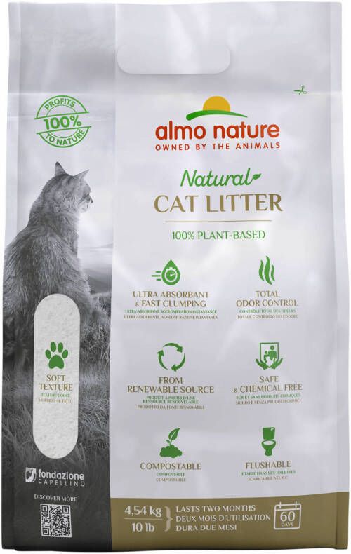 Almo Nature biologisch afbreekbare kattenbakvulling 4 54 kg