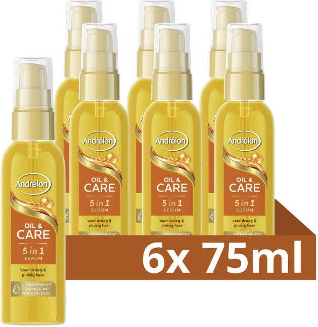 Andrélon Oil & Care 5-in-1 serum 6 x 75 ml