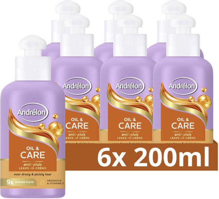 Andrélon Oil & Care leave-in haarcrème 6 x 200 ml