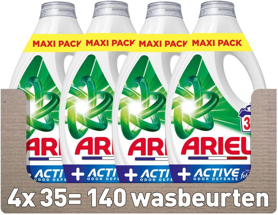Ariel Vloeibaar Wasmiddel +Actieve Geurbescherming 4 x 35 wasbeurten 140 wasbeurten