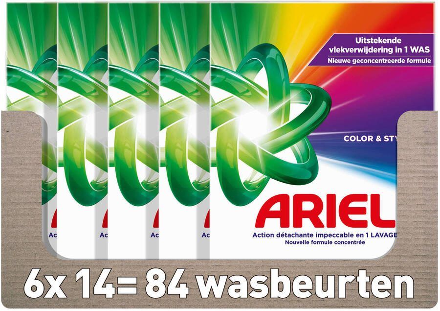 Ariel Waspoeder Kleur 6 x 700 gram 6 x 14 wasbeurten 84 wasbeurten