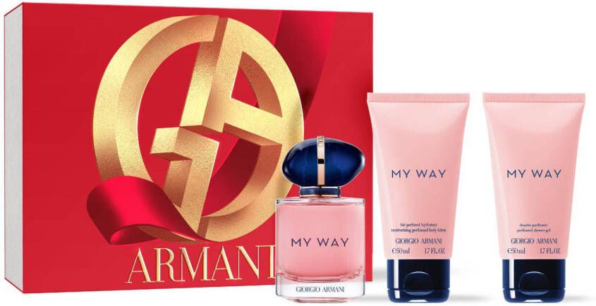 Armani My Way geschenkset eau de parfum 50 ml & douchegel 50 ml & bodylotion 50 ml