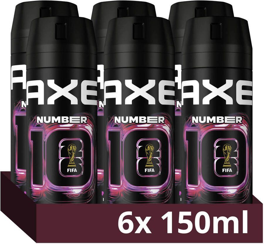 Axe Number 10 FIFA Limited Edition deodorant bodyspray 6 x 150 ml