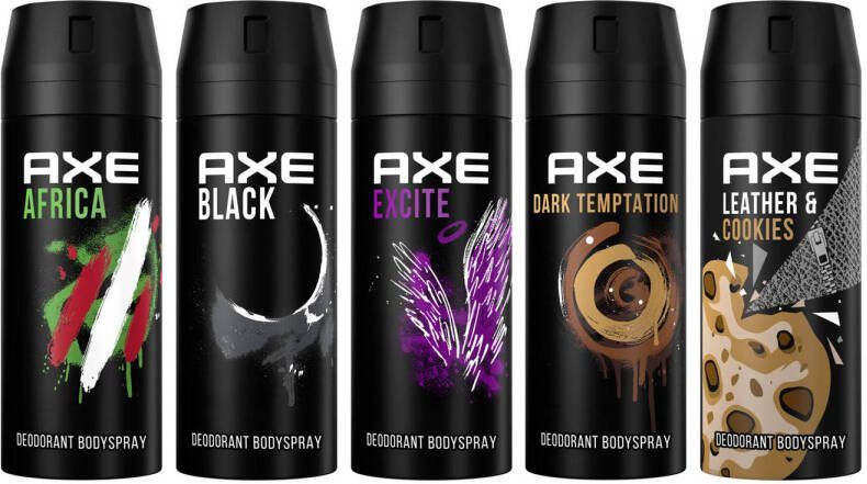 Axe deodorant bodyspray mix set 5 x 150 ml