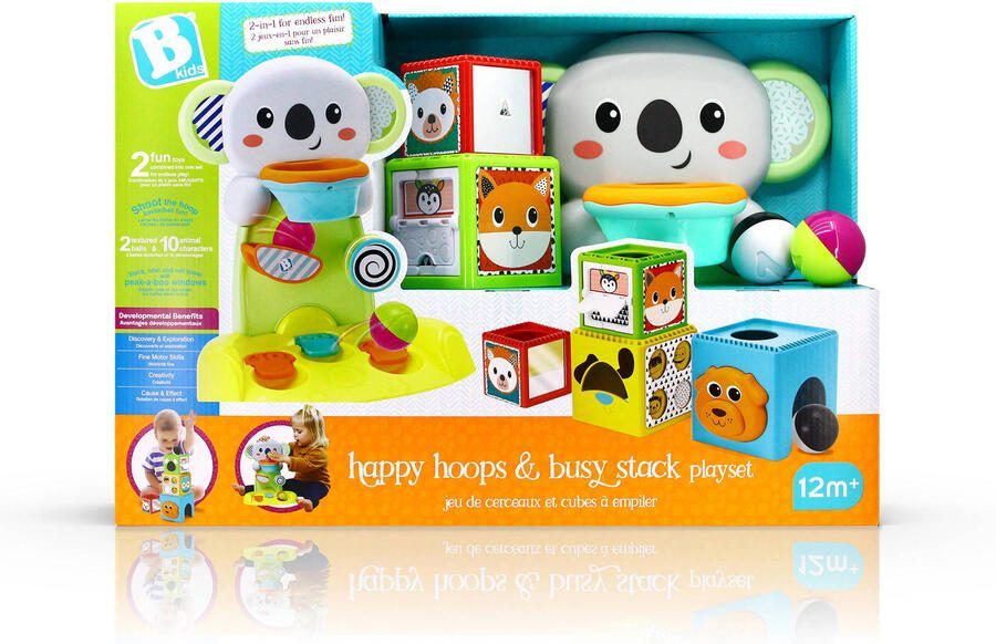 B-kids Vrolijke Hoepels & Drukke Stapelspeelset