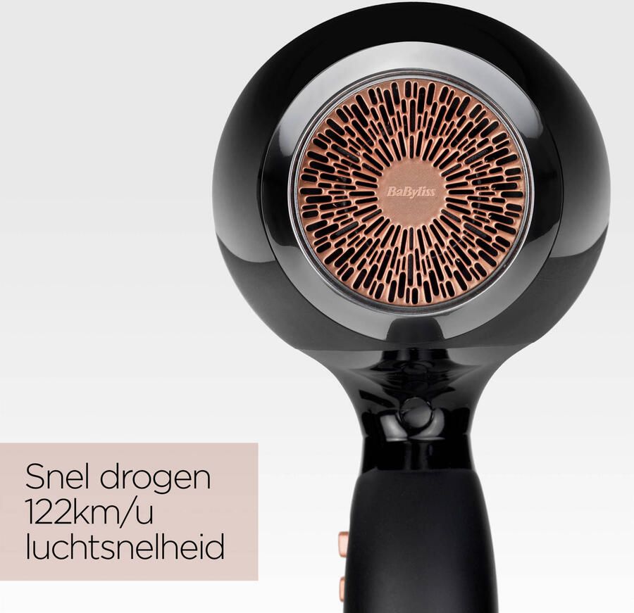 BaByliss Air Power Pro 2300 6716DE Föhn met diffuser en 2 extra blaasmonden 122 km u Coolshot - Foto 5
