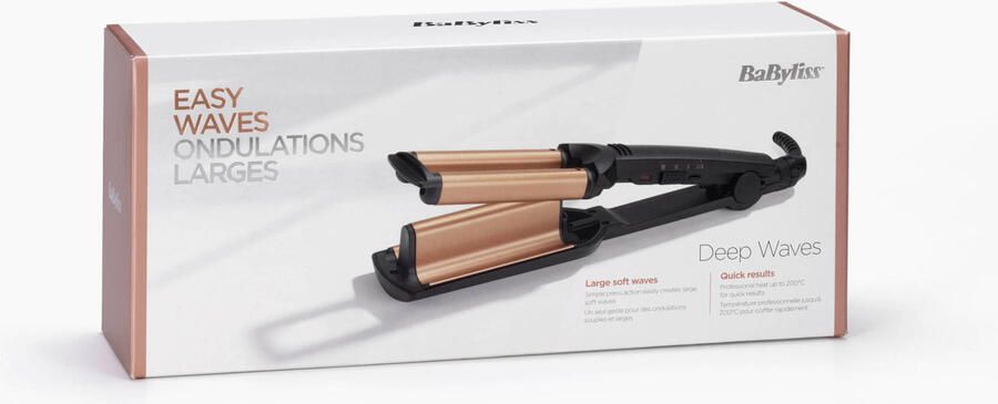 BaByliss Deep Waves golvenkrultang Tourmaline-keramiek coating W2447E - Foto 2