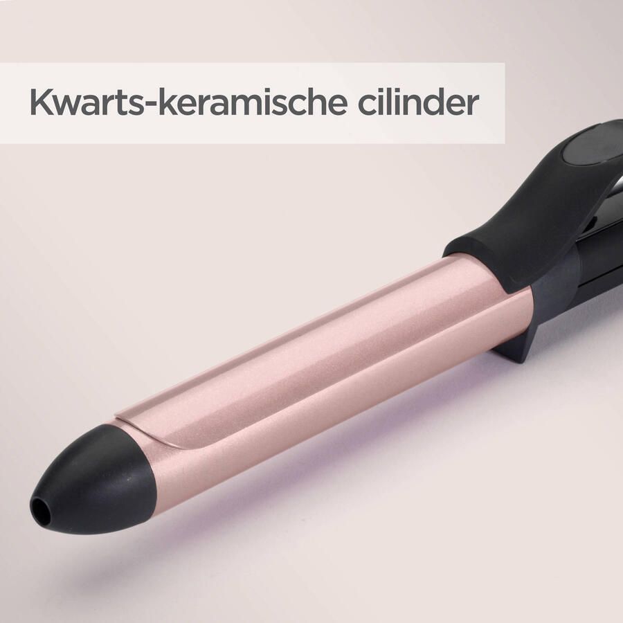 BaByliss Rose-Quartz 25mm krultang C451E 6 temperatuurinstellingen Extra lange cilinder met quartz-keramische coating - Foto 2