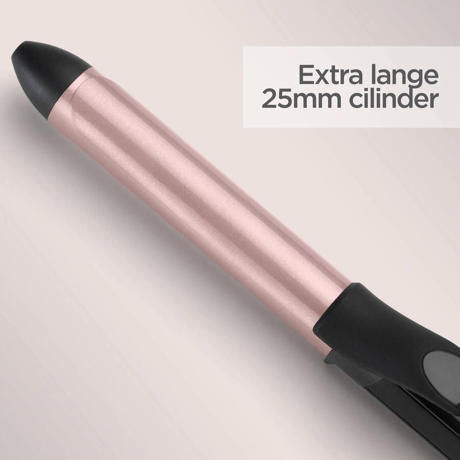 BaByliss Rose-Quartz 25mm krultang C451E 6 temperatuurinstellingen Extra lange cilinder met quartz-keramische coating