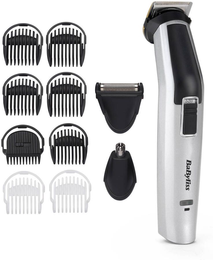 Babyliss Multifunctionele trimmer MT726E MEN 8-in-1 titanium multigrooming set voor gezicht & lichaam
