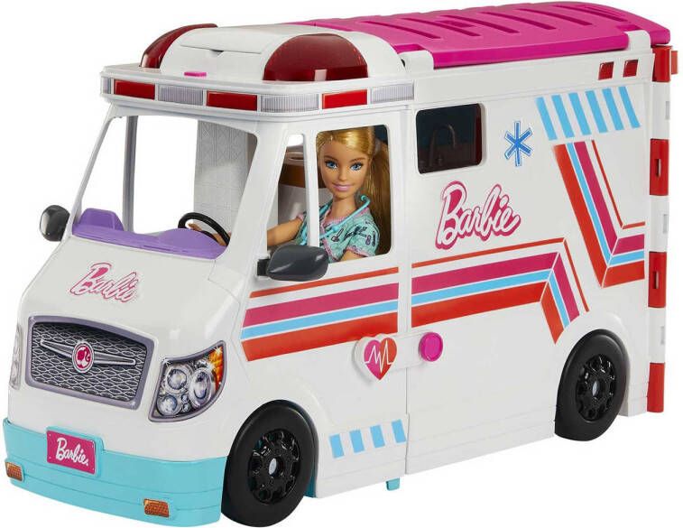 Barbie 2-in-1 speelset ambulance en kliniek