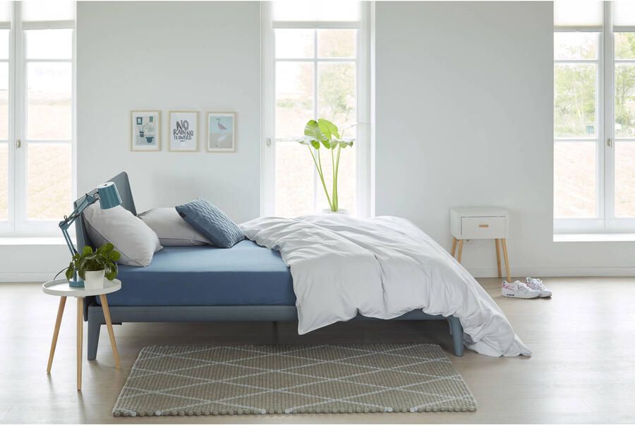 Beddinghouse Hoeslaken Jersey Blue-160 x 200 210 220 cm - Foto 3
