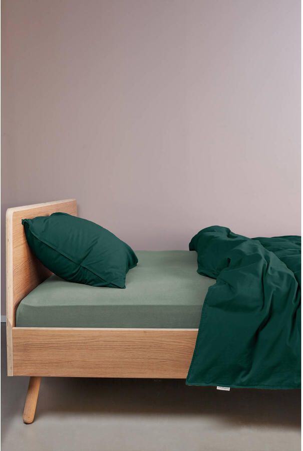 Beddinghouse Hoeslaken Jersey Green-1-persoons (80 90 x 200 210 220 cm) - Foto 4