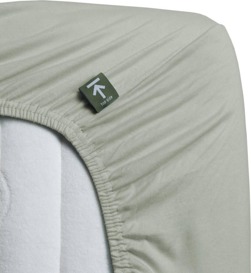 Beddinghouse jersey hoeslaken (tot 35 cm) grijsgroen