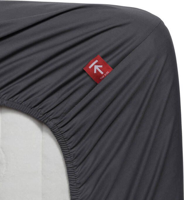 Beddinghouse percale katoenen hoeslaken antraciet