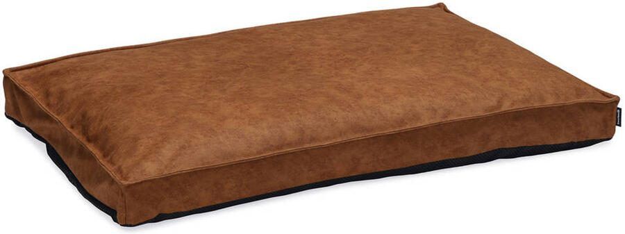 Beeztees orthopedisch lederlook hondenkussen Lua cognac (120x80 cm)