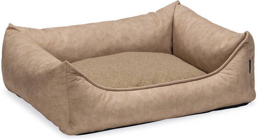 Beeztees orthopedische lederlook hondenmand Lua beige (80x60 cm)