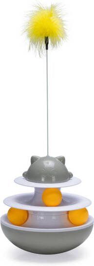Beeztees interactief kattenspeelgoed pluche knisper Sapi (19x19x48 cm)