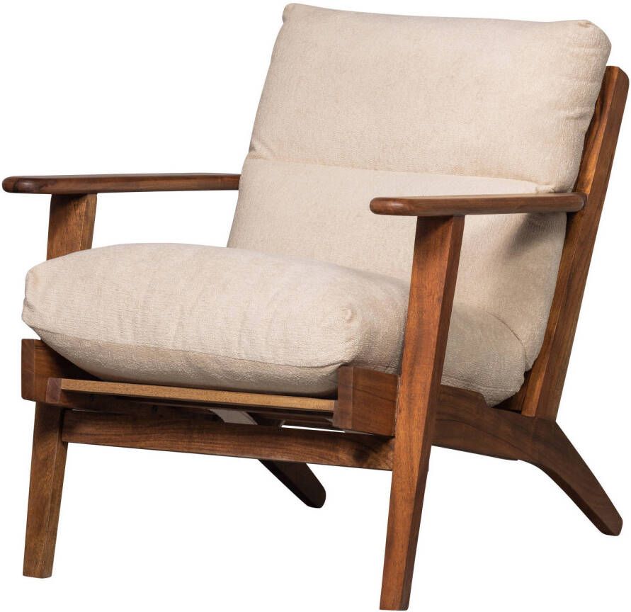 BePureHome | Houston fauteuil bouclé hout naturel | Zitmeubels woonkamer | Fauteuil - Foto 5