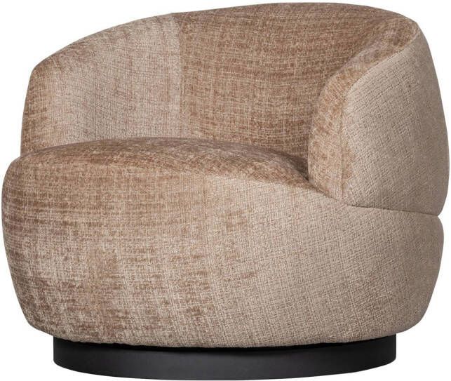 BePureHome Woolly Draaifauteuil Chenille Zand 71x84x88